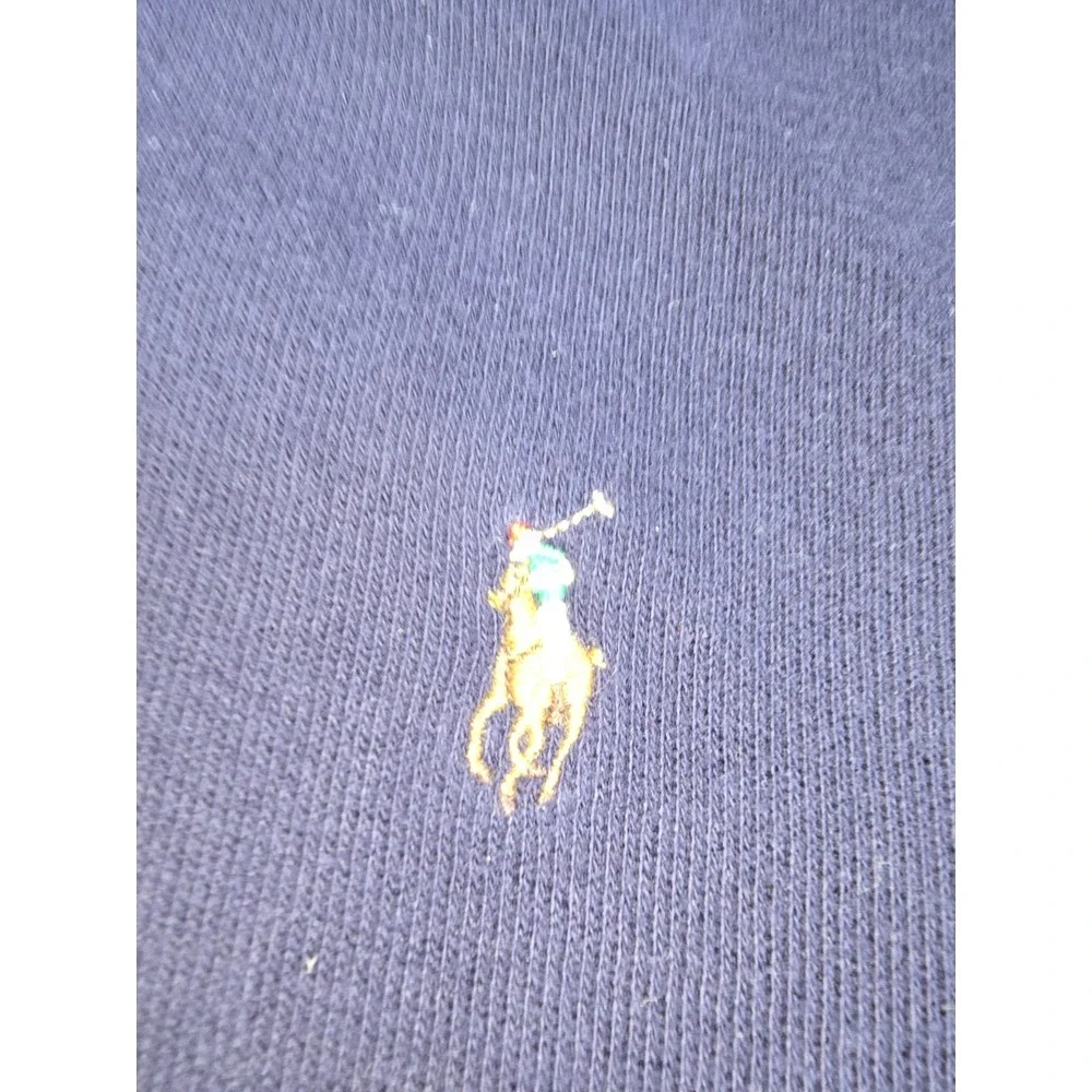 Polo Ralph Lauren Estate Rib Navy Blue Pullover Sweater‎ 1/4 Zip Mens Size 2XL